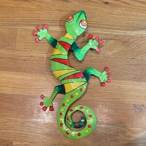 Colorful Artist Made Gecko Wall Art
